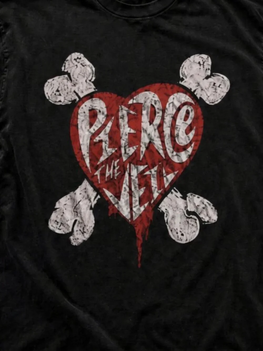 Pierce The Veil Heart Graphic Tee Black Unisex Band T-Shirt